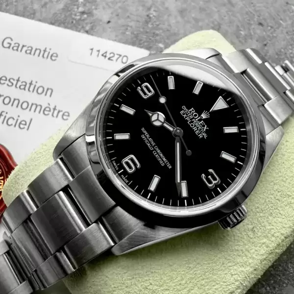 2004 Rolex Explorer 114270 Box and Papers+Caseback Sticker10 result