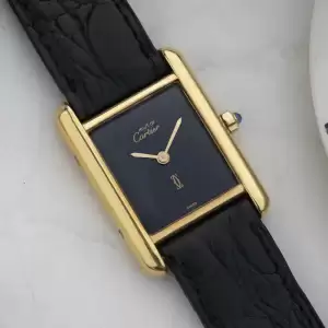 Cartier Tank Vermeil 366001 Jet Black Dial 10 result