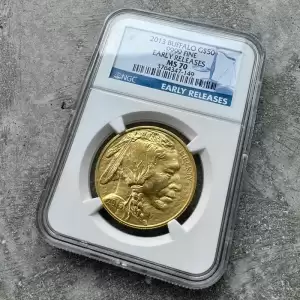 2013 gold buffalo 1 oz gold coin ngc gem ms 70 early release1 result