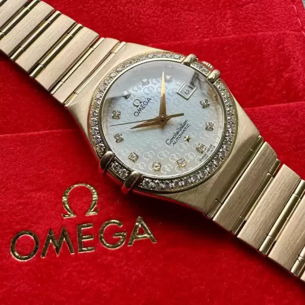 27.5mm Omega Constellation 18kRose Gold Automatic 11987500 86grams Diamond20