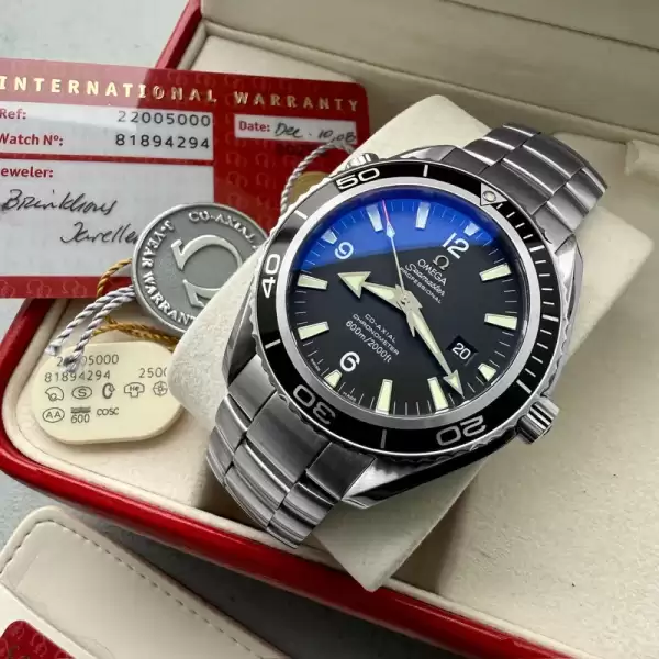 45 5mm omega seamaster planet ocean stainless 22005000 box papers30