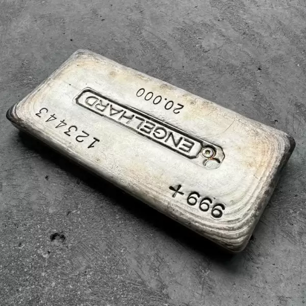 Vintage 0 oz.999 ilver Engelhard Poured bar Stunning Pour Lines2.jpg result