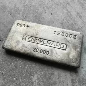 Vintage 20oz.999 Silver Engelhard Poured bar Attractive Surfaces!1 result