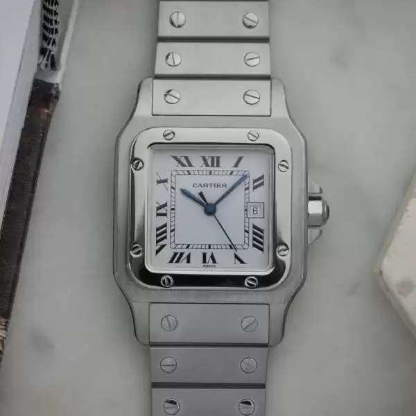 Vintage 29mm Cartier Carrée 2960 Santos Stainless Steel Automatic.10