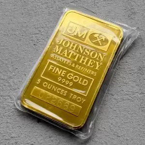 Vintage Johnson Matthey 5.oz Gold Bar .9999 5oz Perfectly Sealed 1 result