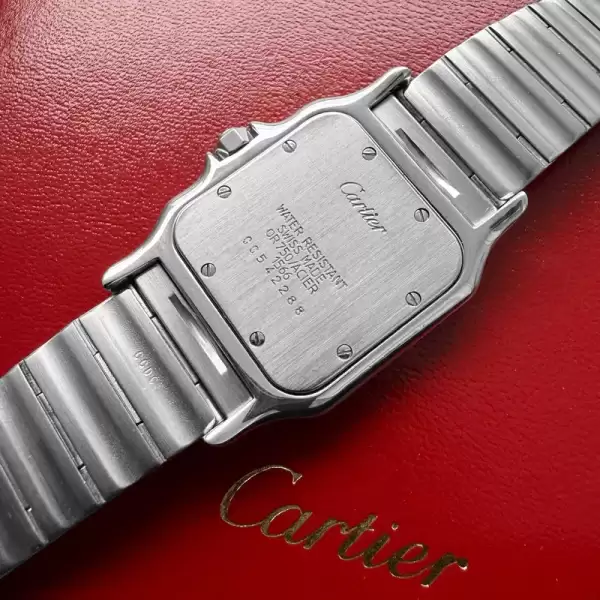 vintage 29mm cartier santos galbee 1566 box and papers34