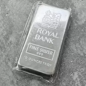 vintage johnson matthey 10 oz 999 silver bar rbc royal bank of canada sealed.1 result