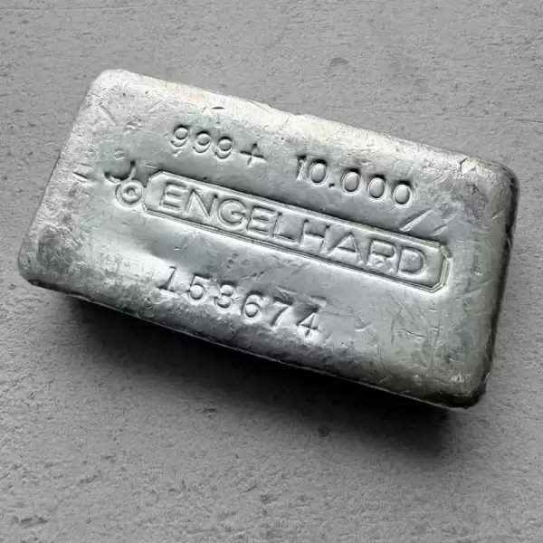 10 oz engelhard 999 silver poured bar 6 digit 153 serial.1 result