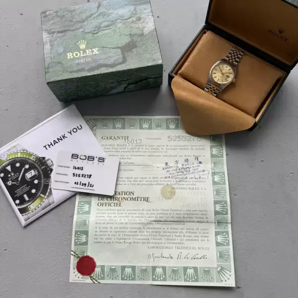 1977 rolex 16013 two tone 36mm datejust jubilee serviced box papers17