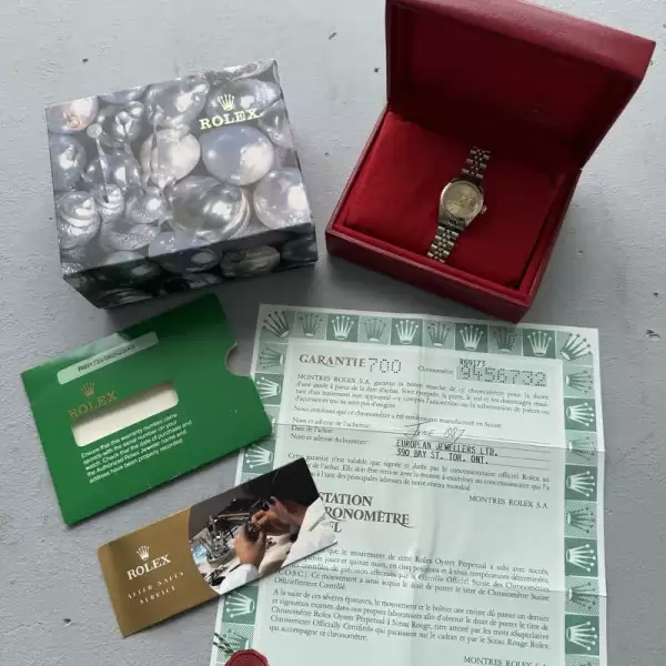 1984 rolex 69173 two tone 26mm datejust jubilee with box papers15