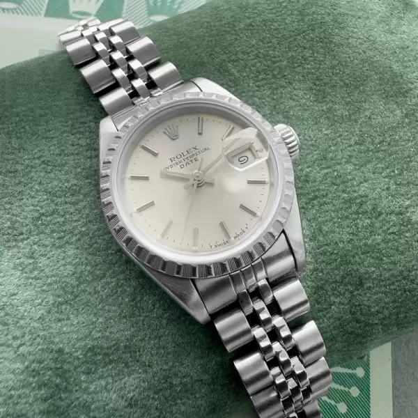 1990 rolex date jubilee 69240 box papers polished and serviced21