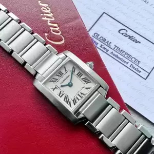 2000 cartier tank francaise 2384 serviced box and papers20