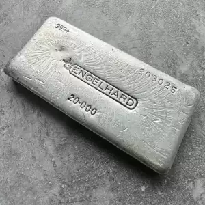 engelhard 20 oz 999 silver poured 20oz bar 31 result