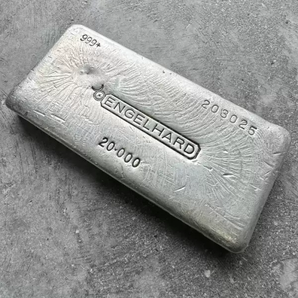 engelhard 20 oz 999 silver poured 20oz bar 31 result