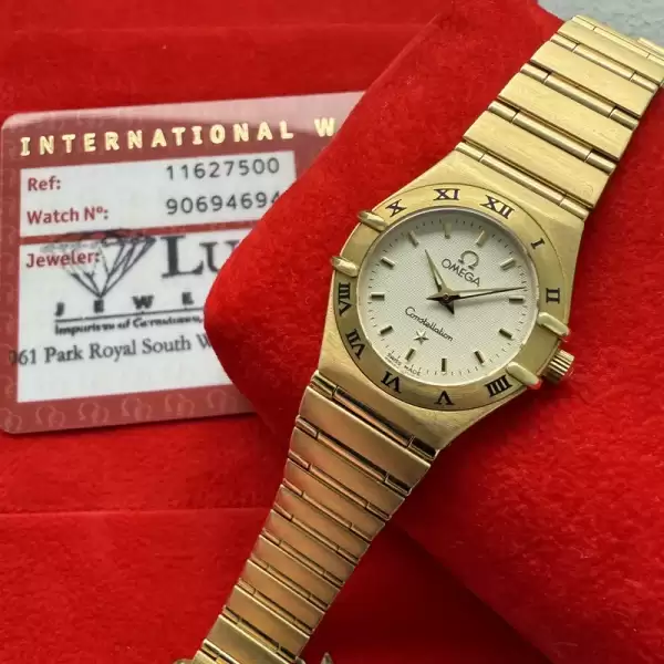 omega constellation 18k gold 11627500 68 grams10