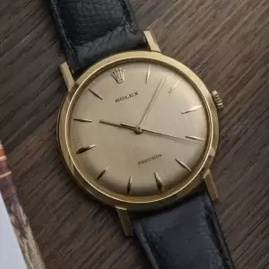 unpolished 1967 rolex precision 18k gold 9971j serviced20