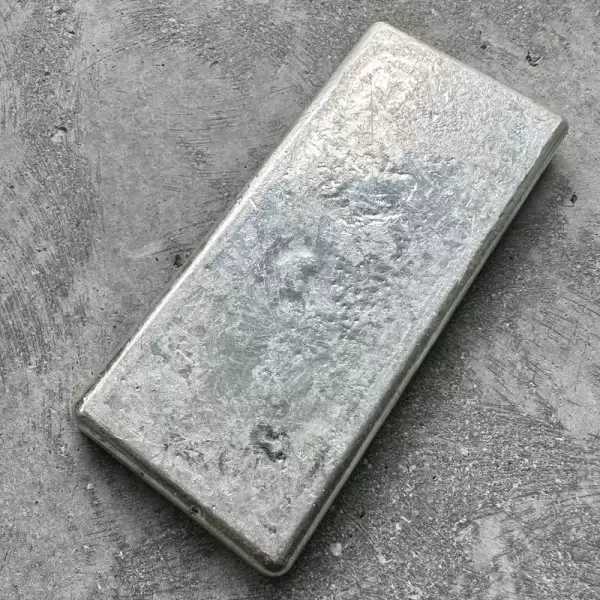 vintage 20oz johnson matthey poured silver bar with nice pour lines2 result