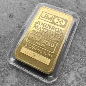 vintage 5oz johnson matthey 9999 fine gold bar sealed.1 result