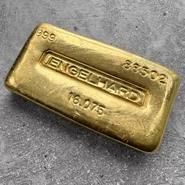 vintage engelhard 1 2 kilo 500 gram gold poured bar 9990.1 result