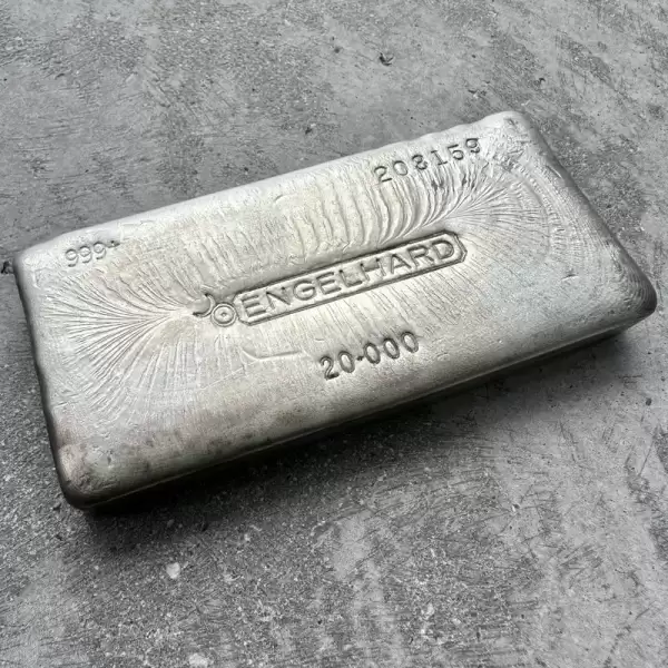 vintage engelhard 20oz poured bar nice pour lines1 result