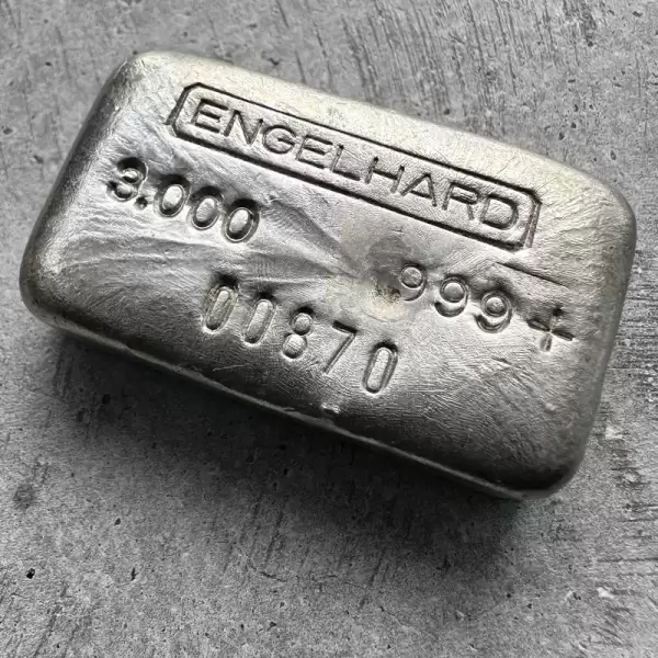 vintage engelhard 3 oz 999 silver bar canadian.1 result