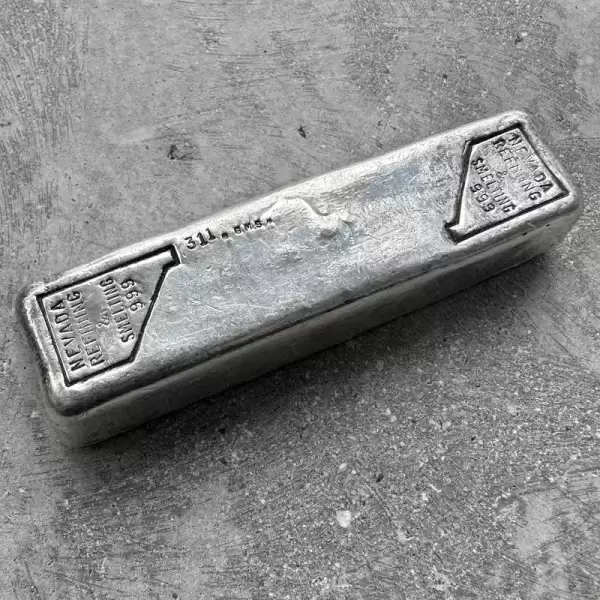 vintage nevada refining smelting 999 poured 10oz silver bar.1 result