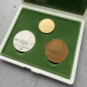 1964 japan tokyo olympic medal 3 coin set gold silver bronze1 result