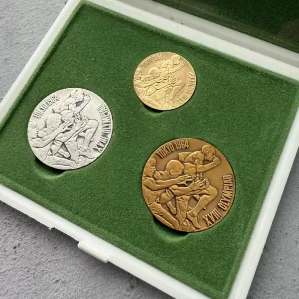 1964 japan tokyo olympic medal 3 coin set gold silver bronze2 result