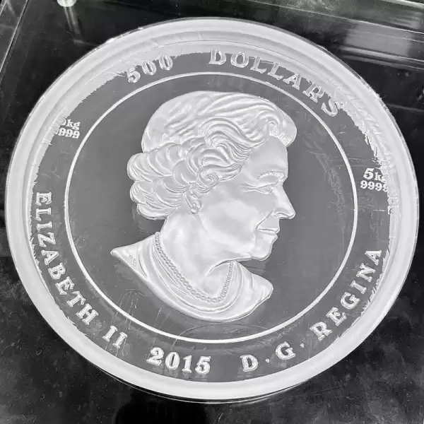 2015 canada 500 dollar 9999 silver 5 kilo coin 100 mintage2 result