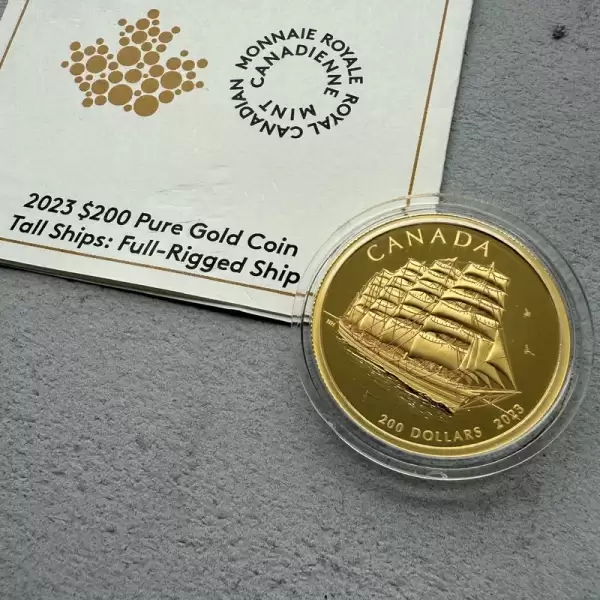 2023 200 pure gold tall ships queen elizabeth canada coin full rigged ship1 result