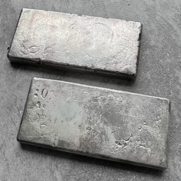 consecutive pair 20 oz engelhard 999 silver poured bar nice pour lines 23 result