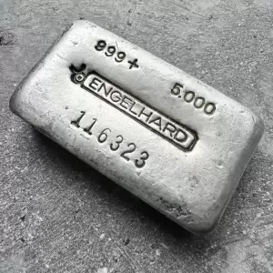 engelhard 5 oz 999 silver poured bar 5oz 21 result