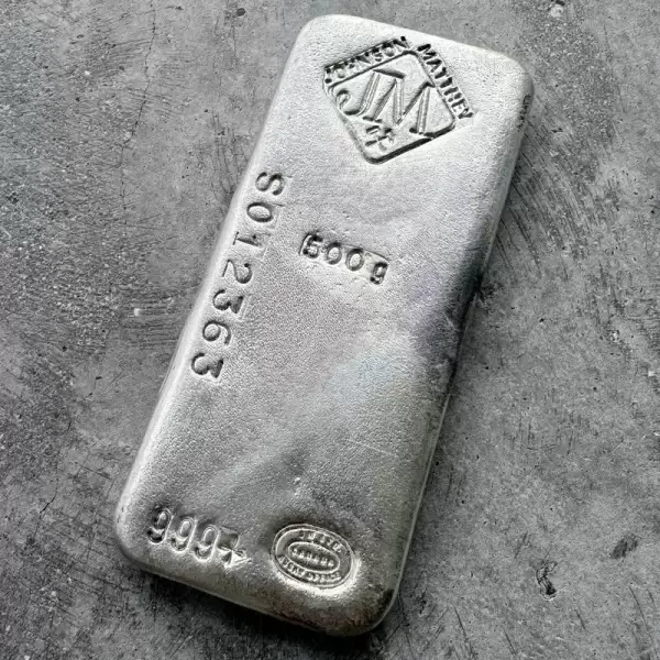 johnson matthey 1 2 kilo 999 silver poured bar 500 gram 23 result